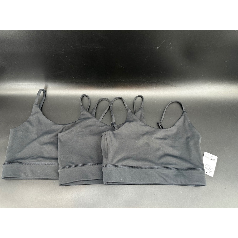 Lot of (3) The Drop Women's Bryce Stretch Blissful Bralette Black Sz‎ Small